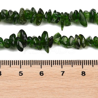 Natural Green Diopside Beads Strands G-P615-B01-01-1
