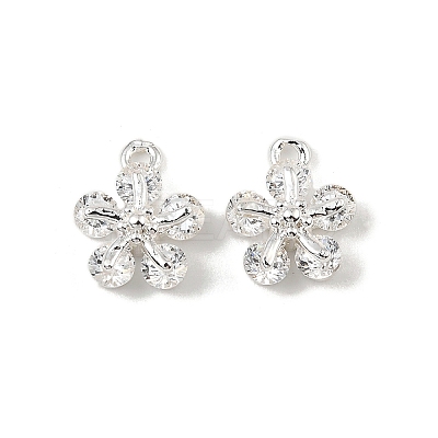 Brass Micro Pave Cubic Zirconia Charms KK-C155-04S-01-1