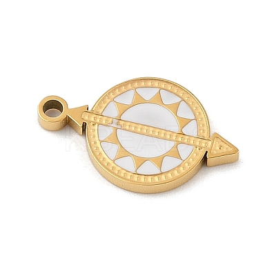 304 Stainless Steel Enamel Pendants STAS-U039-07G-1