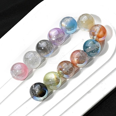 30Pcs Gradient Color Opaque Resin Beads PW-WG675F3-08-1
