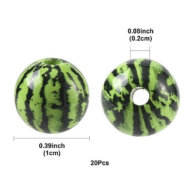 20Pcs Opaque Acrylic Beads MACR-FS0002-28A-1