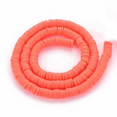 Handmade Polymer Clay Bead Strands CLAY-T002-6mm-44-1