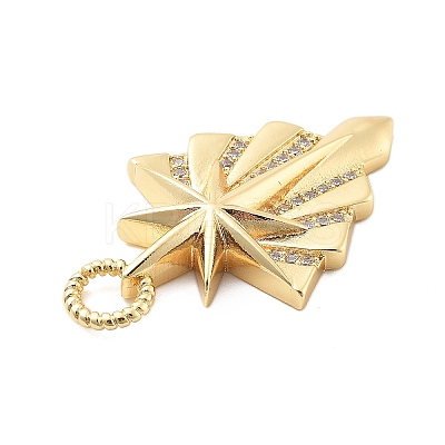 Brass Micro Pave Cubic Zirconia Pendants KK-L209-095G-1