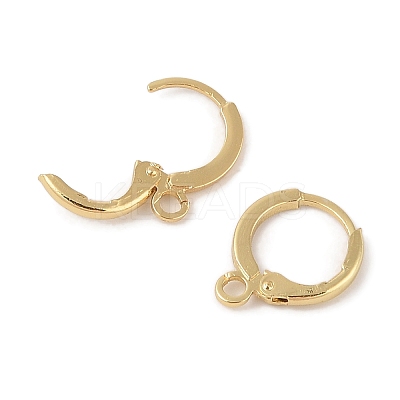 Brass Hoop Earrings Finding KK-Q822-01G-1