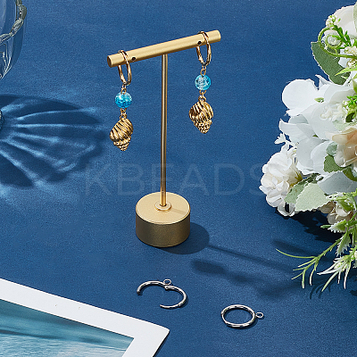 4Pcs 2 Colors Stainless Steel Hoop Earring STAS-LP0001-09-1