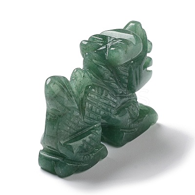 Natural Green Aventurine Carved Healing Dragon Figurines DJEW-F025-02D-1