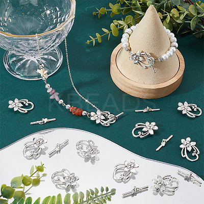 40Pcs Tibetan Style Alloy Toggle Clasps FIND-SP0001-57-1