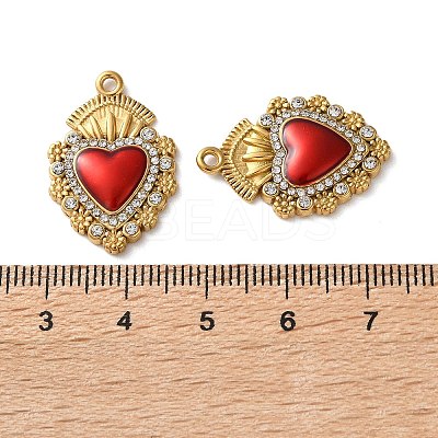 304 Stainless Steel Enamel Pendants STAS-B100-01G-02-1