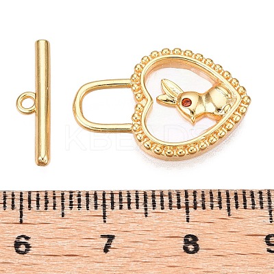 Brass Toggle Clasps KK-N254-153G-1