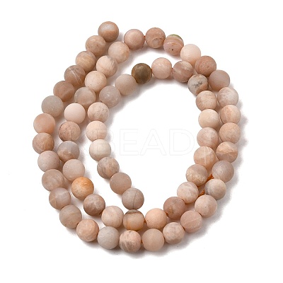 Natural Sunstone Beads Strands G-J372-05-8mm-A-1