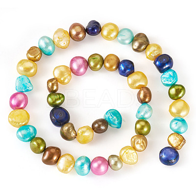 1 Strand Dyed Natural Cultured Freshwater Pearl Beads Strands PEAR-TA0001-16-1