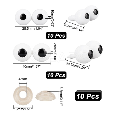 20Pcs Craft Resin Doll Safety Eyes DIY-AR0002-95-1