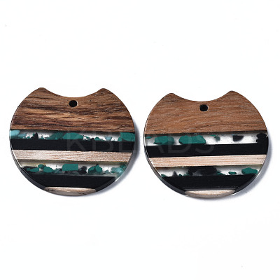 Resin & Walnut Wood Pendants RESI-N025-014A-D02-1