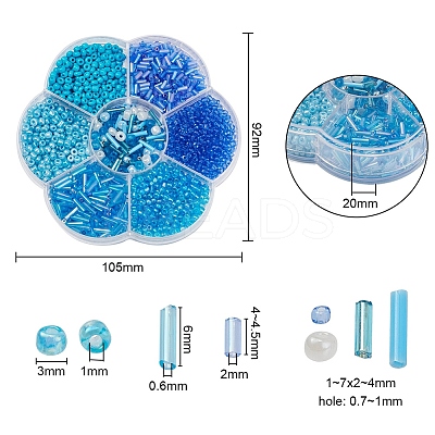 7 Style Baking Paint & Transparent & Trans & Ceylon Glass Seed Beads SEED-YW0001-45D-1
