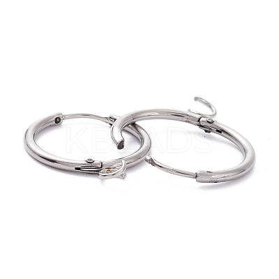 Tarnish Resistant 201 Stainless Steel Huggie Hoop Earring Findings STAS-P283-01O-P-1