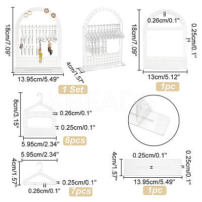 1 Set Transparent Acrylic Earring Display Hanging Stands EDIS-PH0001-53-1