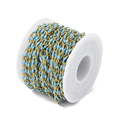 Ion Plating(IP) 304 Stainless Steel Dapped Chains AJEW-Q150-09G-05-1