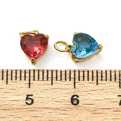 304 Stainless Steel Rhinestone Pendants STAS-E550-44G-1