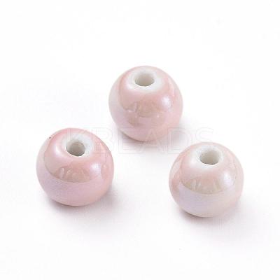 Glazed Porcelain Beads PORC-D001-12mm-08-1