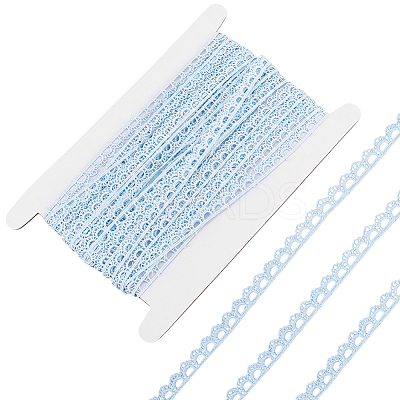 15 Yards Polyester Lace Trims SRIB-MA0001-09A-1
