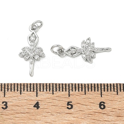 SHEGRACE Brass Micro Pave Cubic Zirconia Pendants XGRQ3D293-486P-1