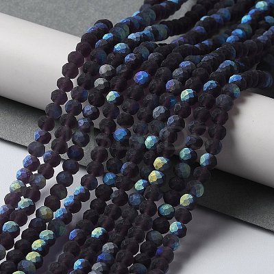 Transparent Glass Beads Strands LS-EGLA-A034-T4mm-MB15-1