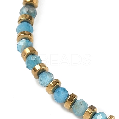 Natural Apatite Beaded Beaided Bead Barcelets for Women Men LS-VG0816-1-1