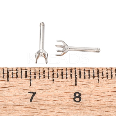 304 Stainless Steel Stud Earring Findings STAS-B091-02B-03P-1