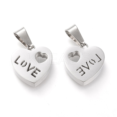 Non-Tarnish Valentine's Day 304 Stainless Steel Charms LS-STAS-F253-10P-1
