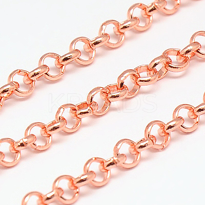 Electroplate Brass Rolo Chains CHC-L019-78RG-1