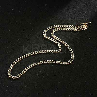 Brass Curb Chain Necklaces NJEW-JN03097-1