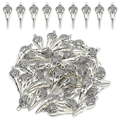 50Pcs Gothic Style Tibetan Style Alloy Pendants FIND-YW0008-51-1
