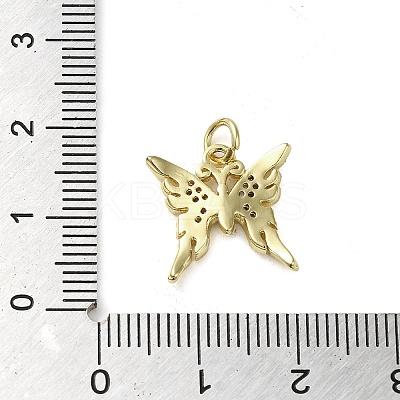 Brass Micro Pave Clear Cubic Zirconia Pendants LS-KK-U005-01E-G-1