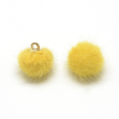 Faux Mink Fur Covered Charms LS-WOVE-S084-38L-1