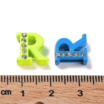 Rhinestone Slide Letter Charms RB-TAC0002-01R-1