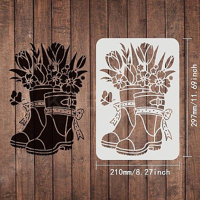Large Plastic Reusable Drawing Painting Stencils Templates DIY-WH0202-233-1