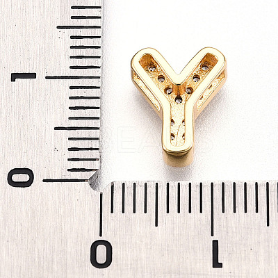 Brass Micro Pave Cubic Zirconia Charms KK-N254-217G-Y-1