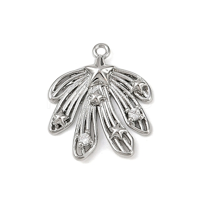 Brass Pave Clear Cubic Zirconia Pendants LS-KK-L238-30P-1