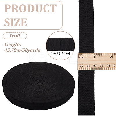 Cotton Herringbone Ribbon OCOR-WH0101-12B-03-1
