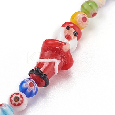 Handmade Lampwork Beaded Mobile Straps for Christmas HJEW-JM00446-03-1
