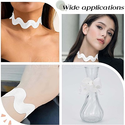 9 Yards Polyester Wavy Fringe Trim Ribbon OCOR-XCP0002-90C-1