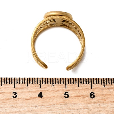 304 Stainless Steel Cuff Ring Components X-STAS-V012-01A-G-1