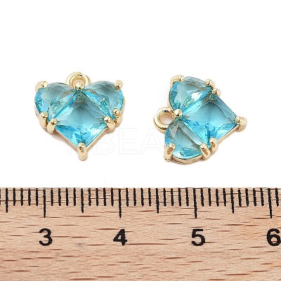 Brass Pave Cubic Zirconia Charms KK-Z059-09G-1