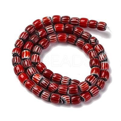 Handmade Lampwork Chevron Beads Strands LAMP-K041-01A-09-1