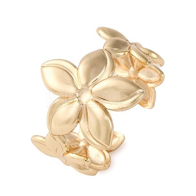 Brass Adjustable Open Cuff Rings for Women RJEW-R021-01G-1