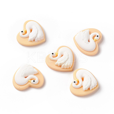 Opaque Resin Cabochons RESI-G036-G07-1