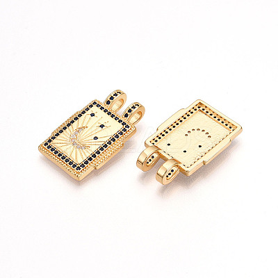 Brass Micro Pave Cubic Zirconia Pendants KK-U055-06A-01-1