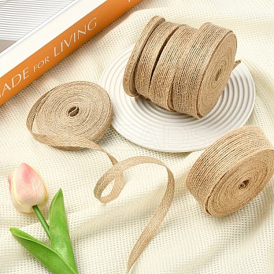 6Rolls 6 Styles Braided Burlap Ribbon OCOR-YW0001-22-1