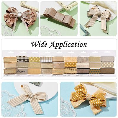 9 Yards 3 Styles Polyester Ribbon SRIB-A014-H06-1