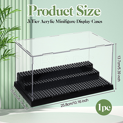3-Tier Acrylic Minifigure Display Cases ODIS-WH0019-10A-1